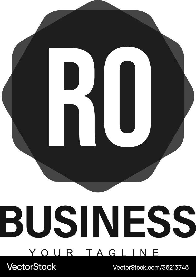Ro initial a logo design with abstract style Ro initial a logo design with abstract style vector image