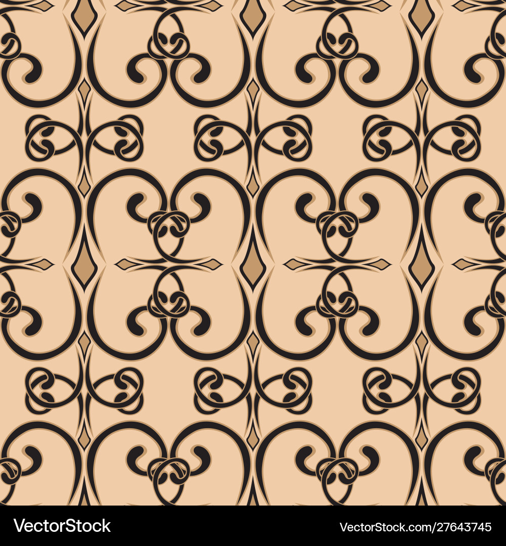 Seamless swirl pattern in simple style endless Seamless swirl pattern in simple style endless vector image