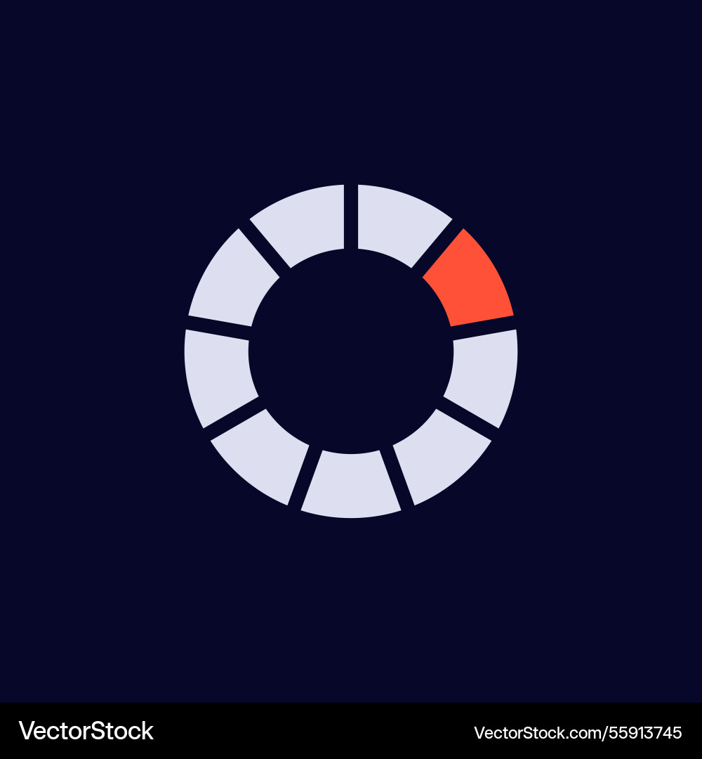 Simple circular loading symbol with eight segments Vector Image