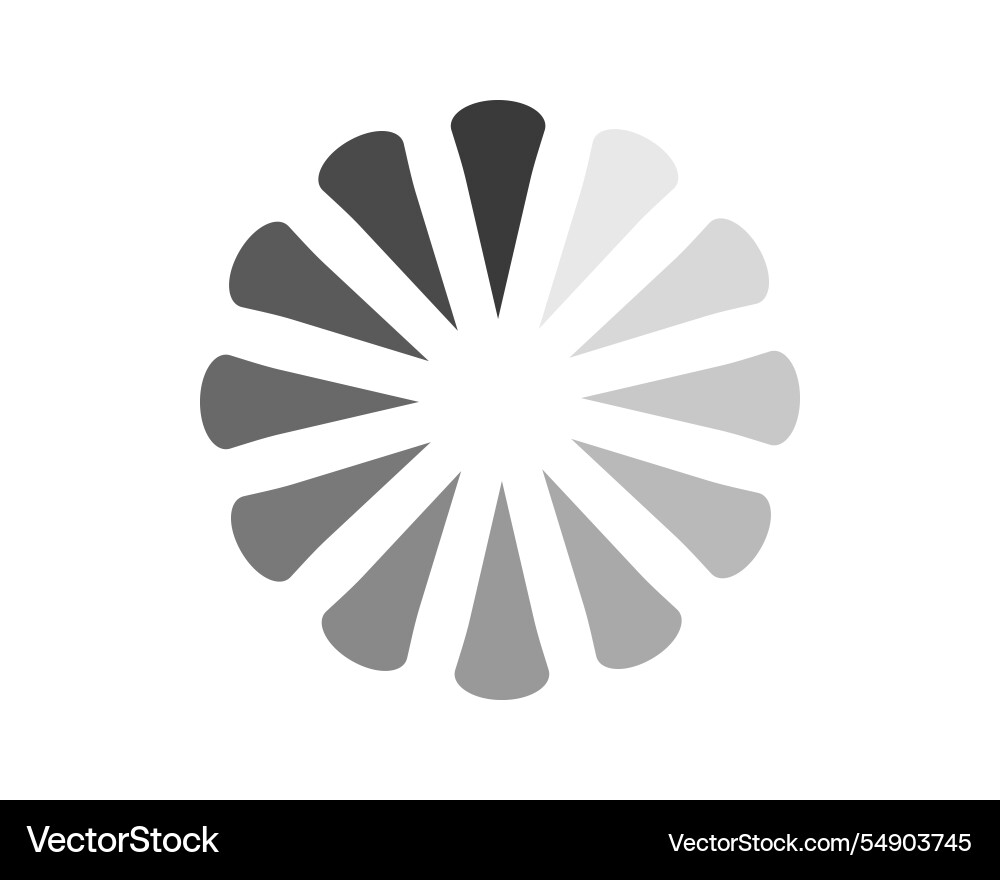 Stylish grayscale circular loading icon perfect vector image