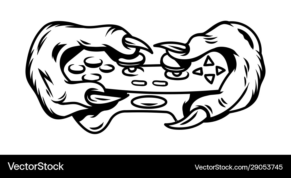T-rex which keep gamepad joystick control machine Vector Image