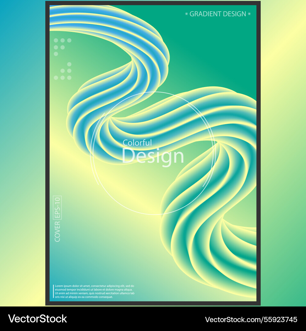 Three-dimensional 3d gradient line designa Vector Image