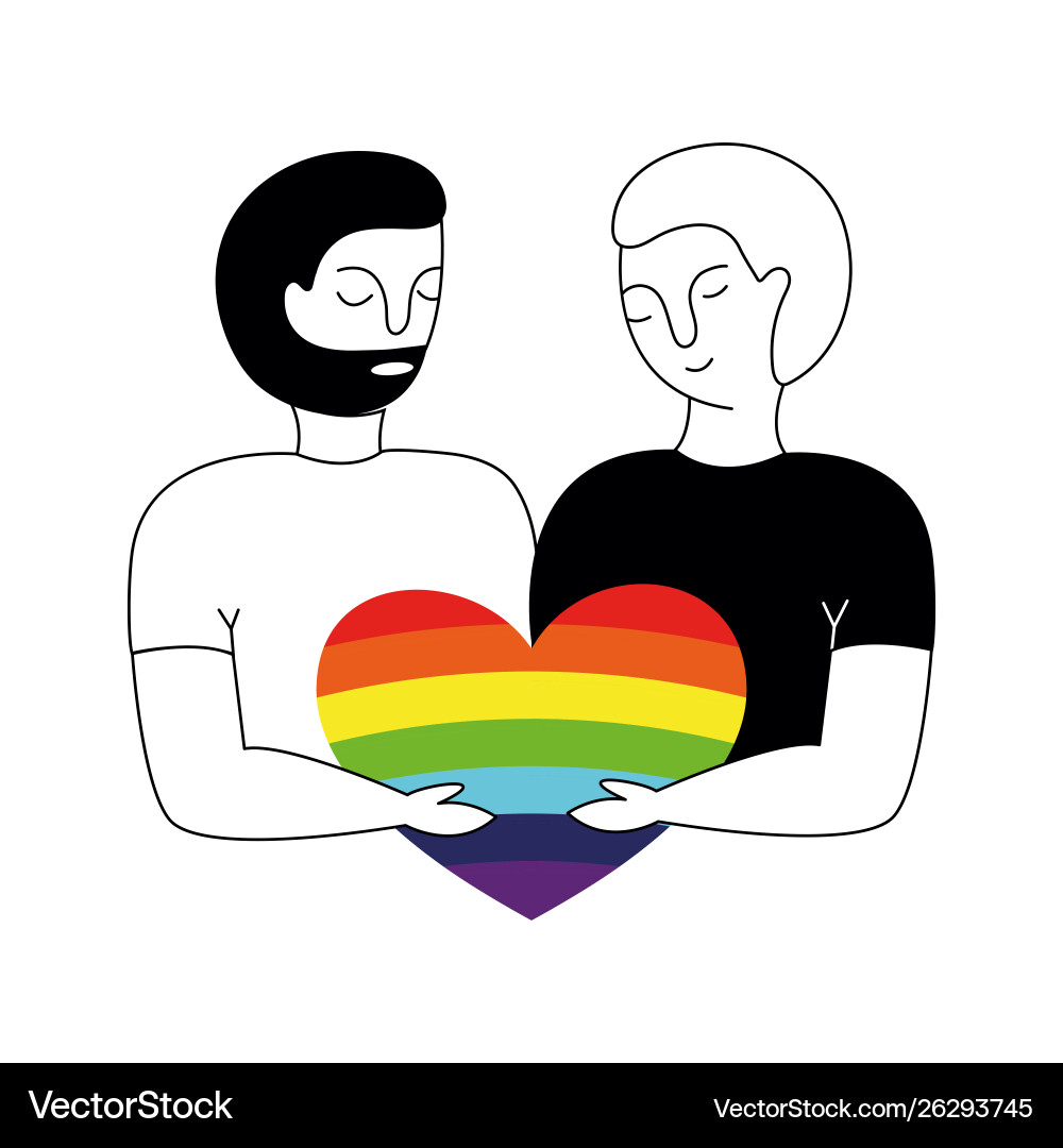 Two Men Holding Hands Royalty Free Vector Image