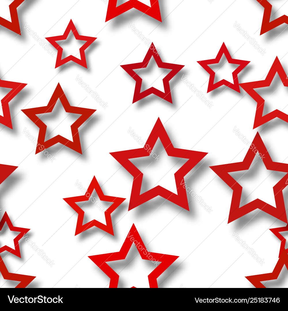 Abstract seamless pattern stars with shadows Vector Image