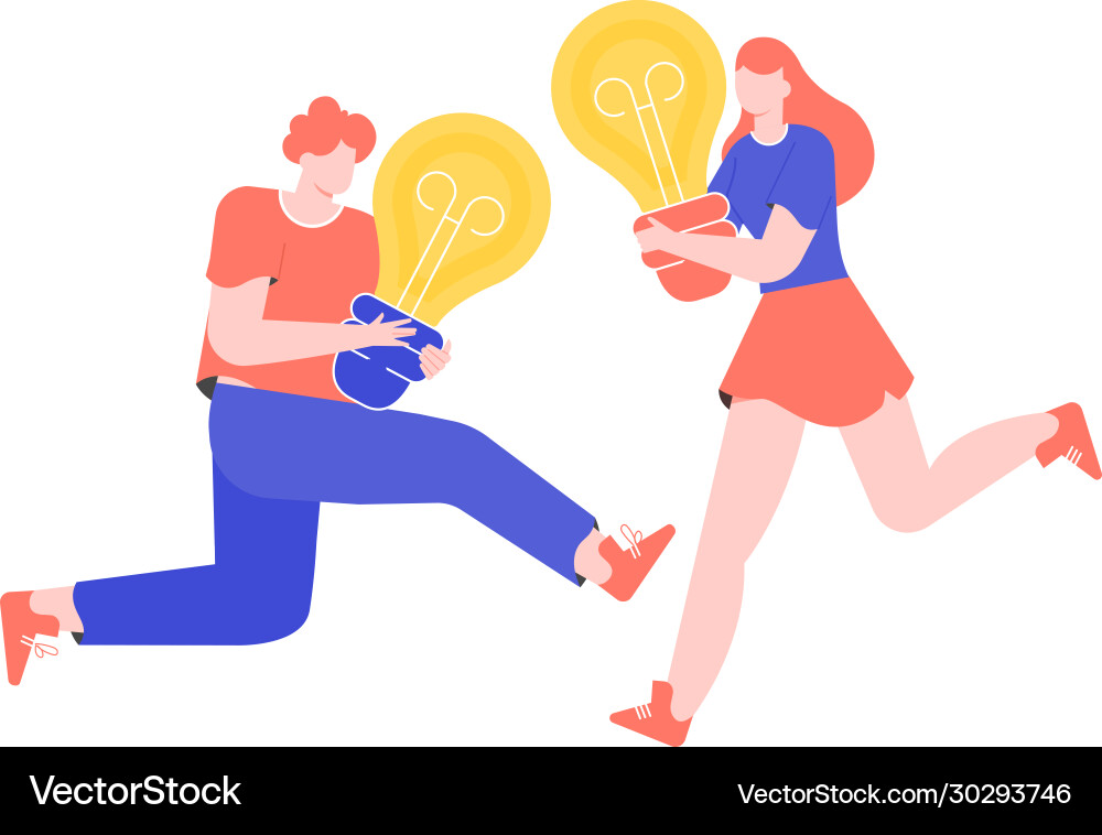 Brainstorming and generating ideas Vector Image