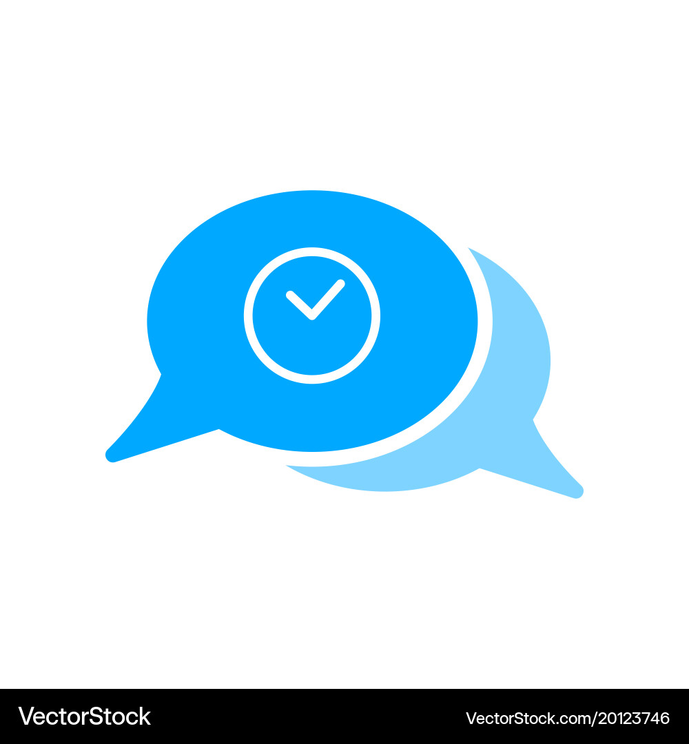 Bubble chat clock history message icon vector image
