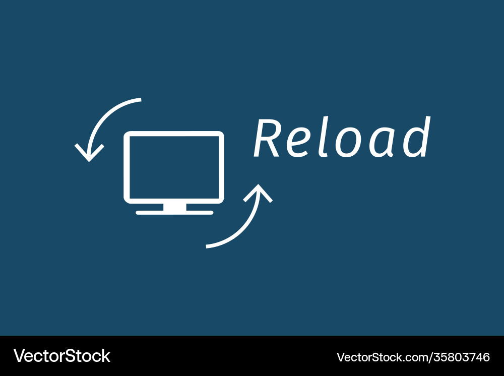 Computer Reload Icon vector image