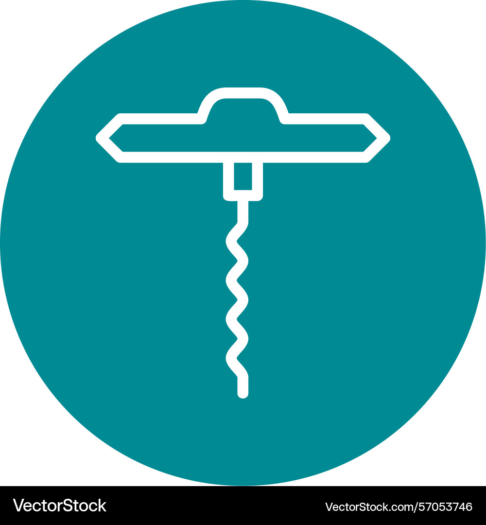 Corkscrew line circle style icon design Vector Image