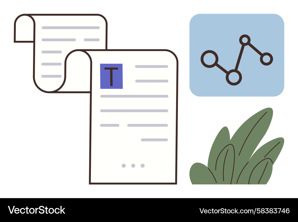 Data Analysis & Connected Insights Vector Image