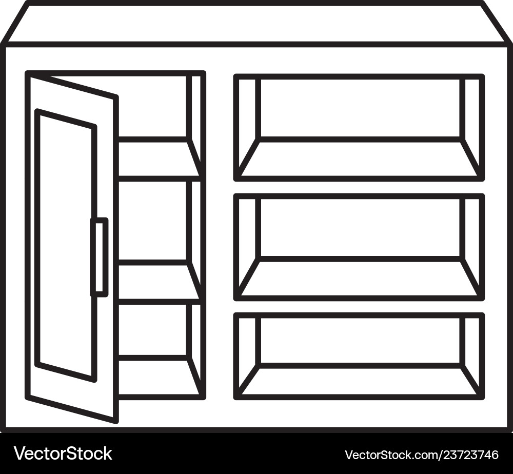 Display case isolated icon vector image