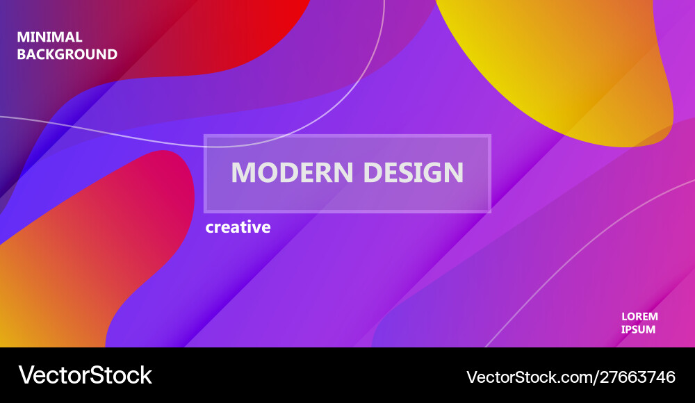 Fluid background design liquid gradient shape vector image