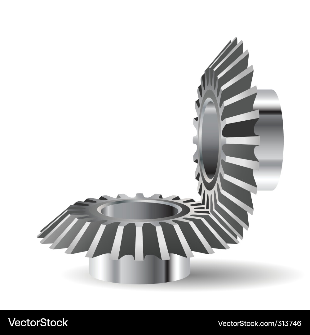 Interlocking Gears Vector Image