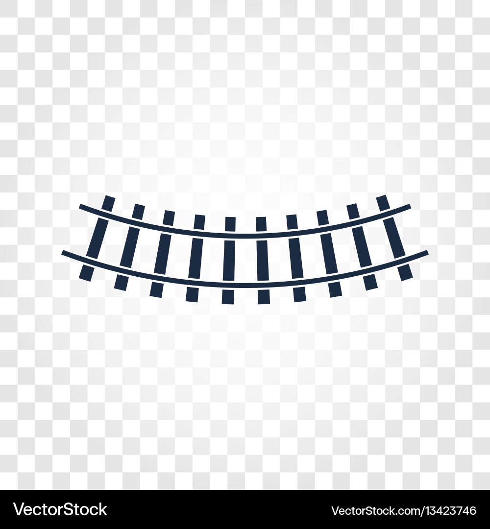 Isolated rails railway top view ladder elements vector image
