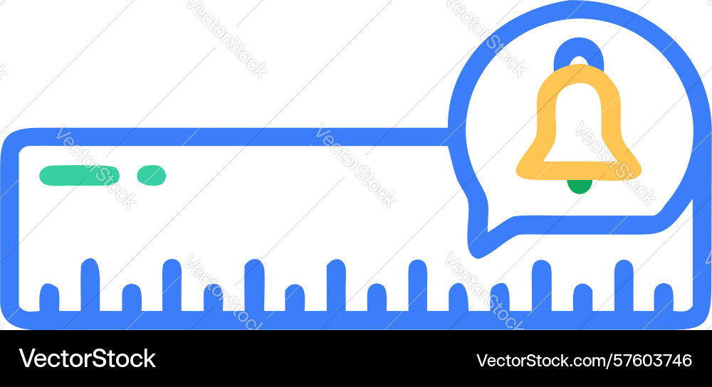 Measurement alert icon design generative ai vector image
