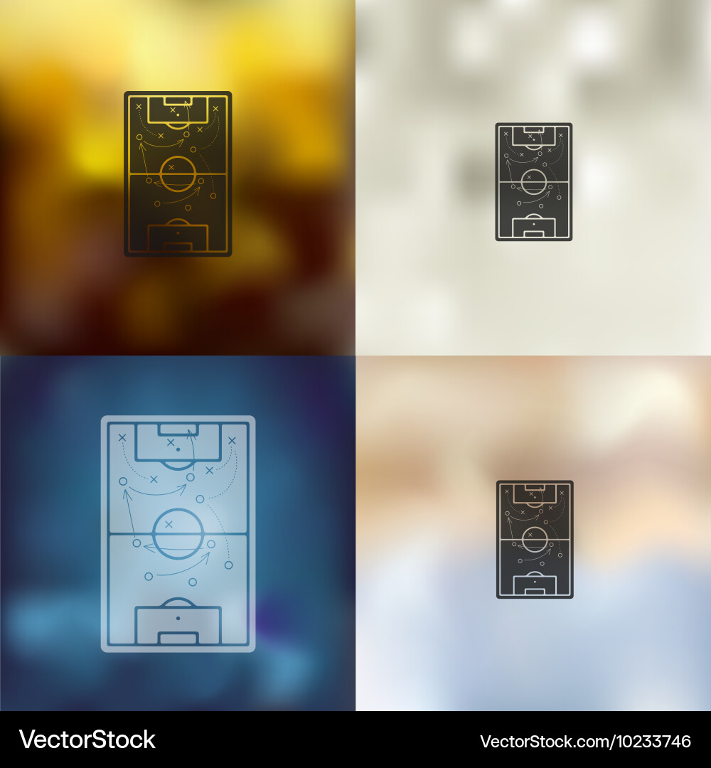 Playing field icon on blurred background Vector Image
