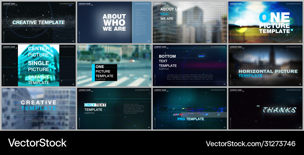 Presentations design templates with lines vector image