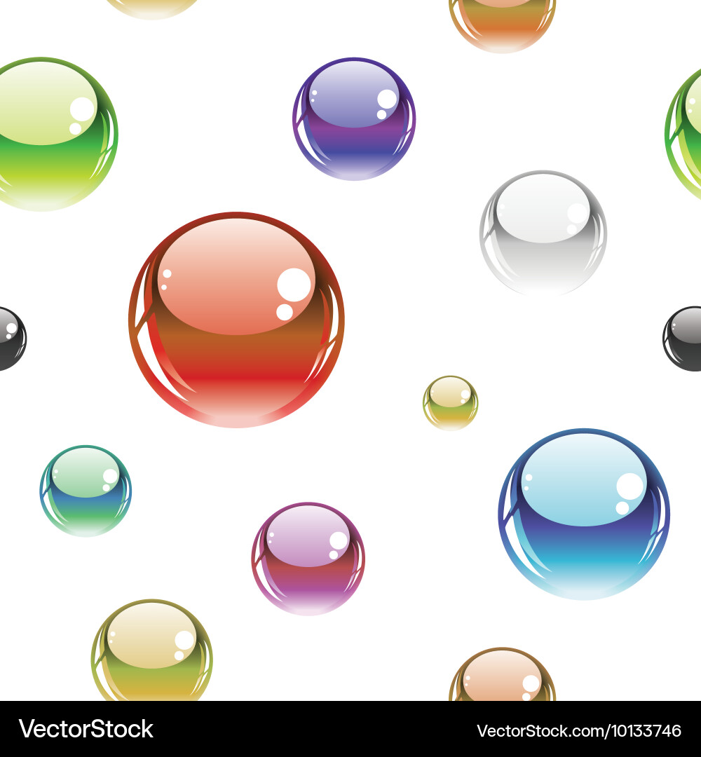 Seamless pattern with glossy buttons vector image