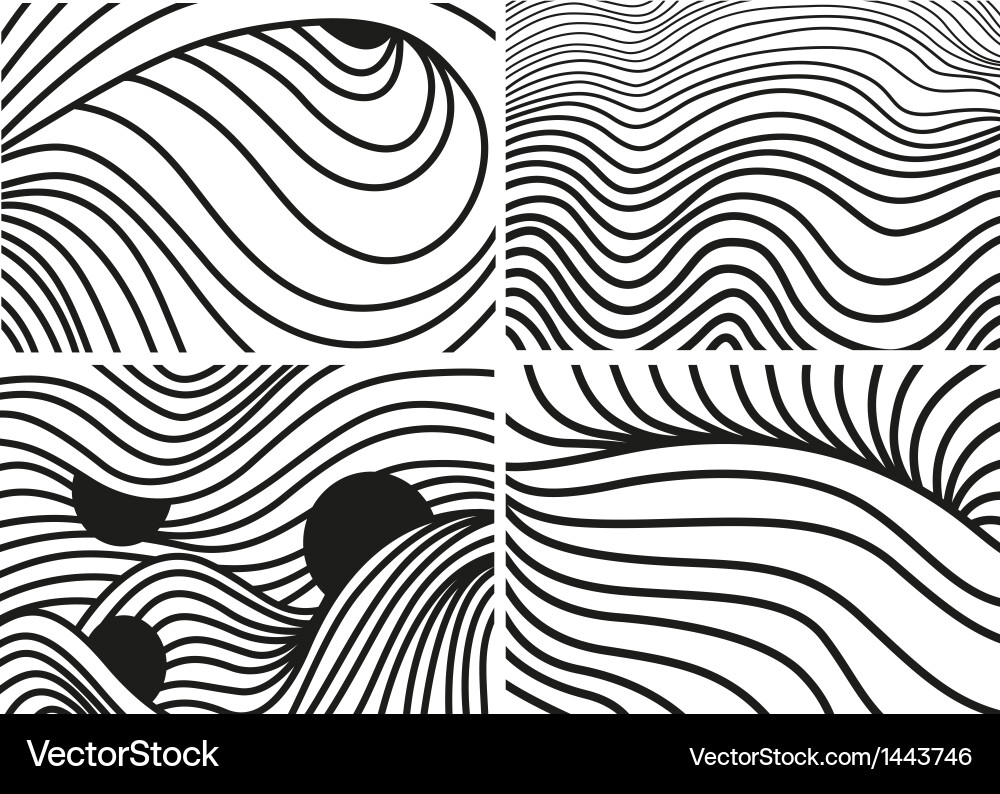 Seamless patterns with lines vector image