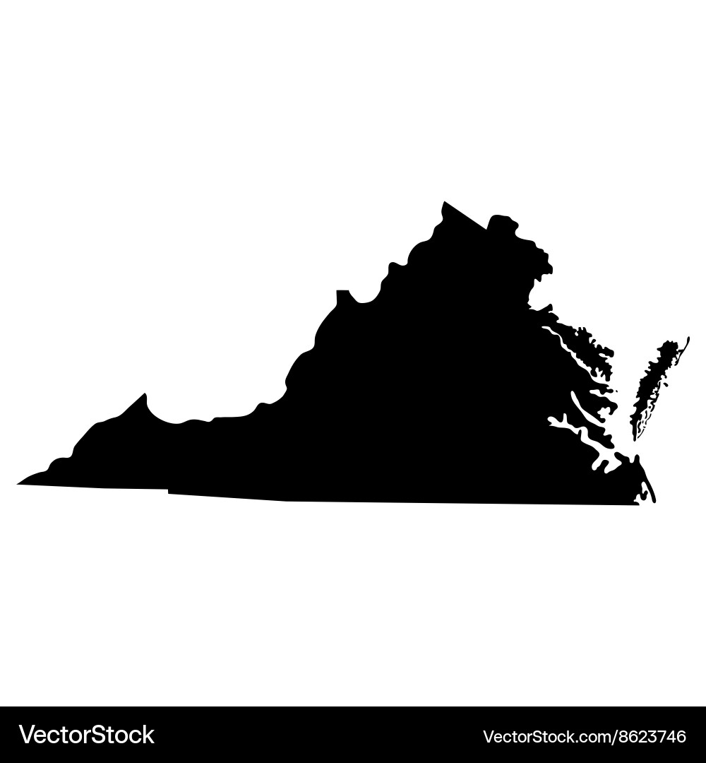 Virginia State Map Vector Image