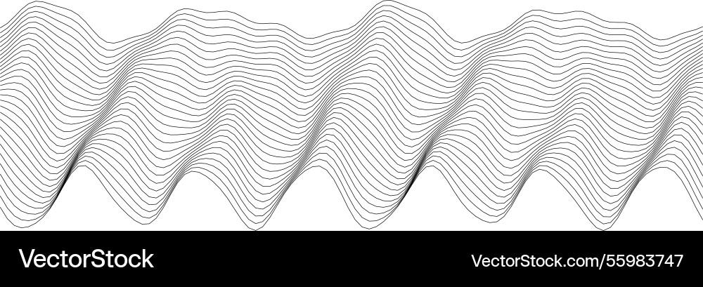 Abstract wavy line pattern design for modern vector image