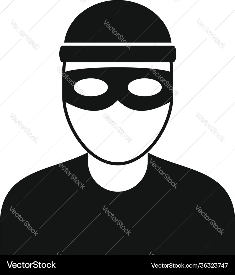 Bandit icon simple style Bandit icon simple style vector image