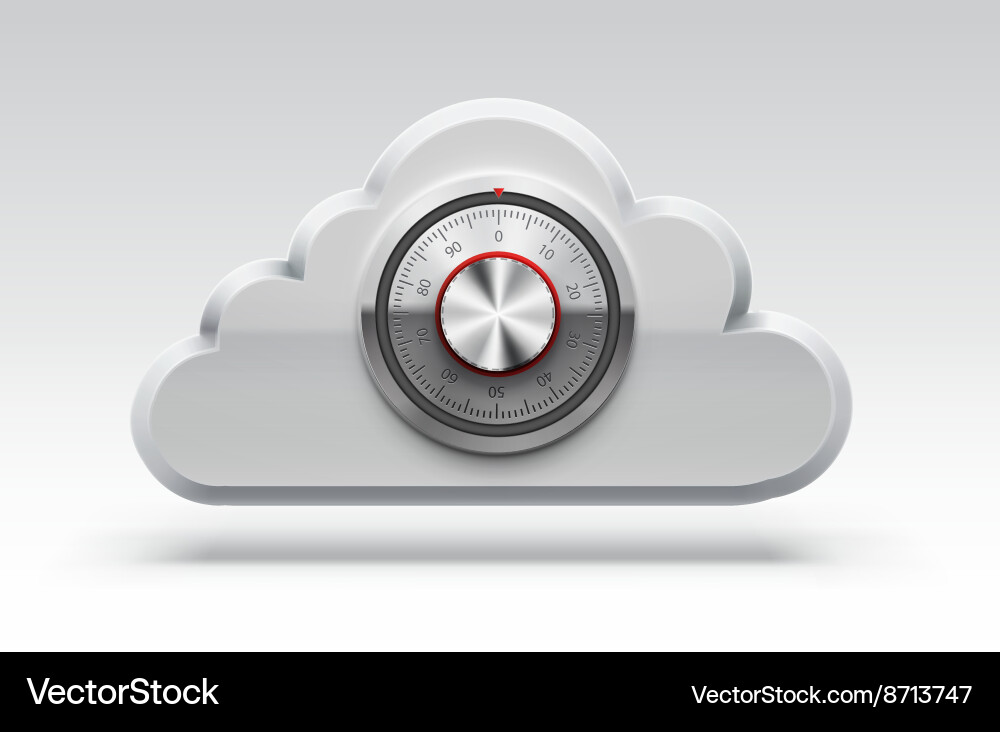 Cloud icon computing 3d object eps 10 vector image