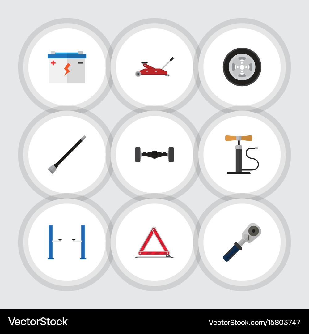 Flat icon workshop set of lifting pipeline Vector Image