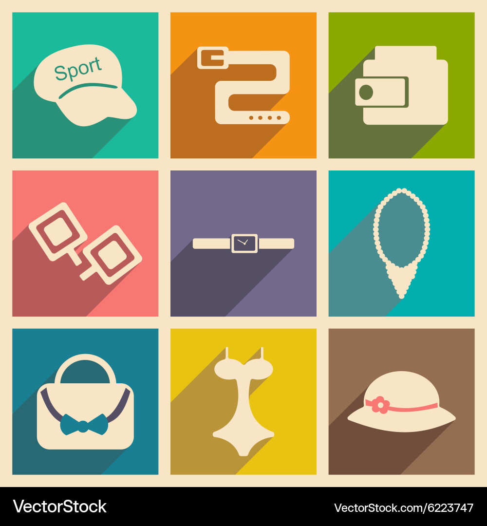Flat with shadow concept and mobile application vector image