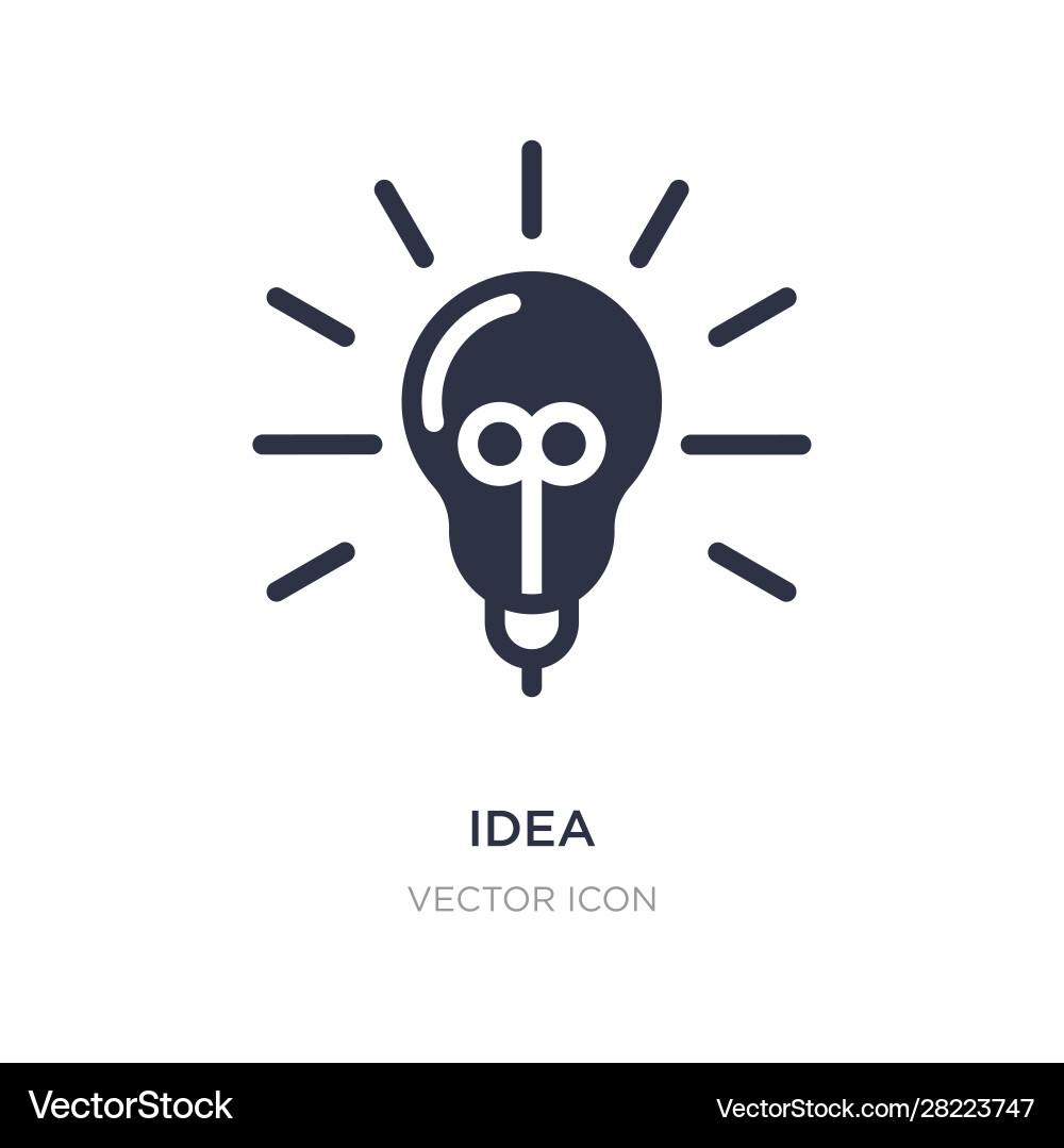 Idea icon on white background simple element from vector image