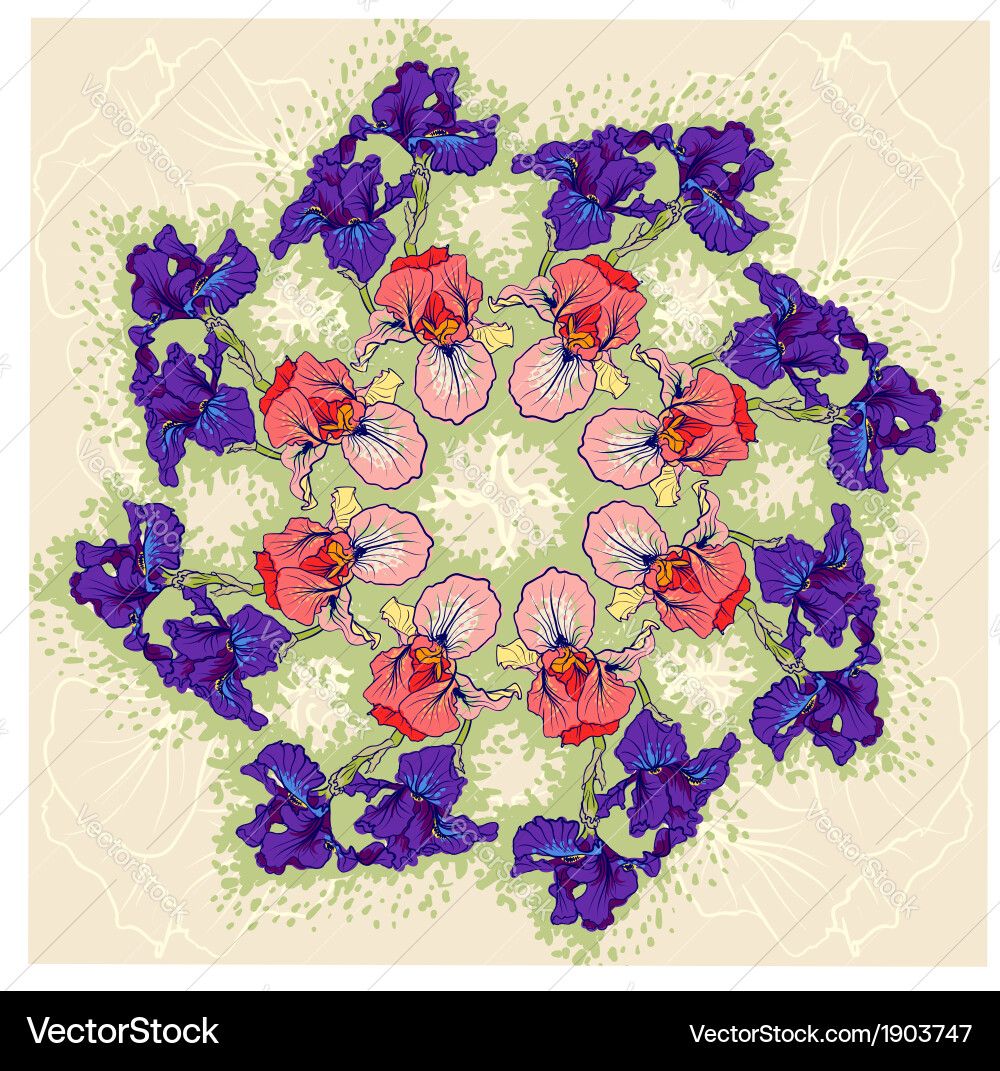 Iris pattern background Vector Image