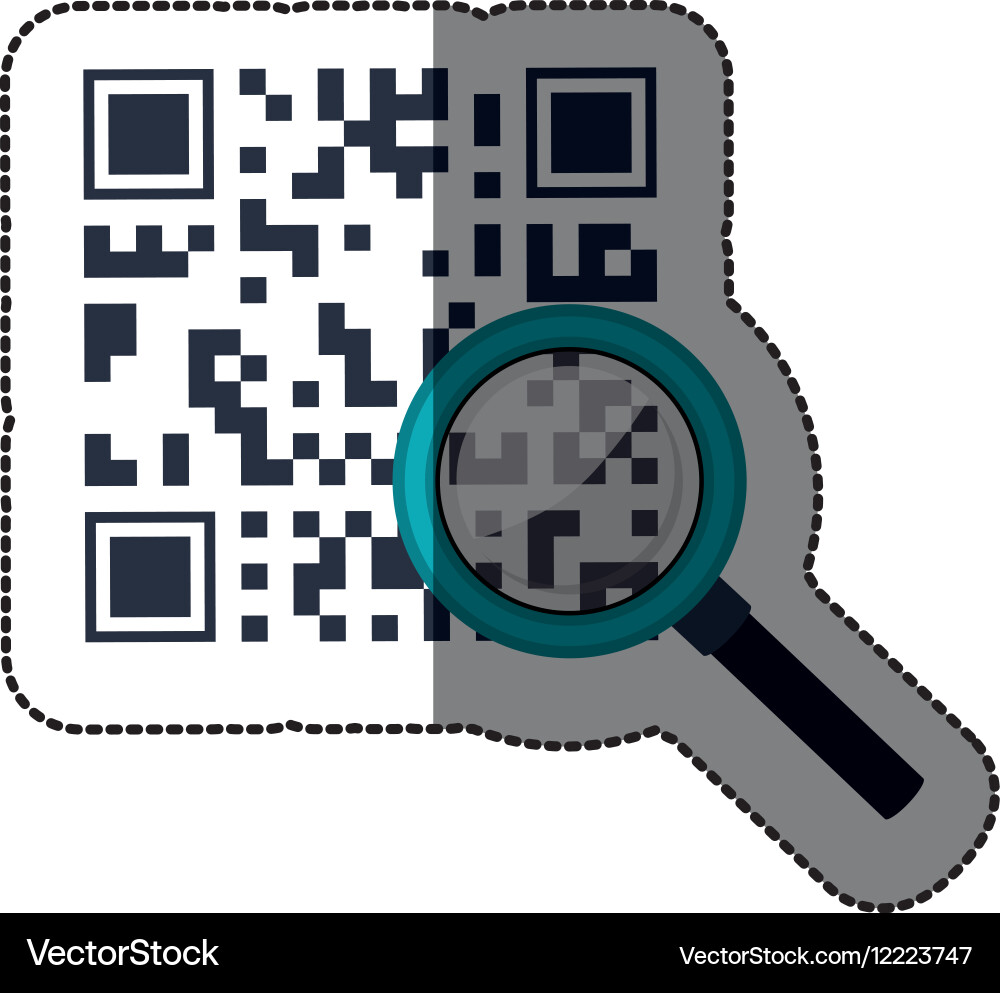 Isolated qr code design vector image