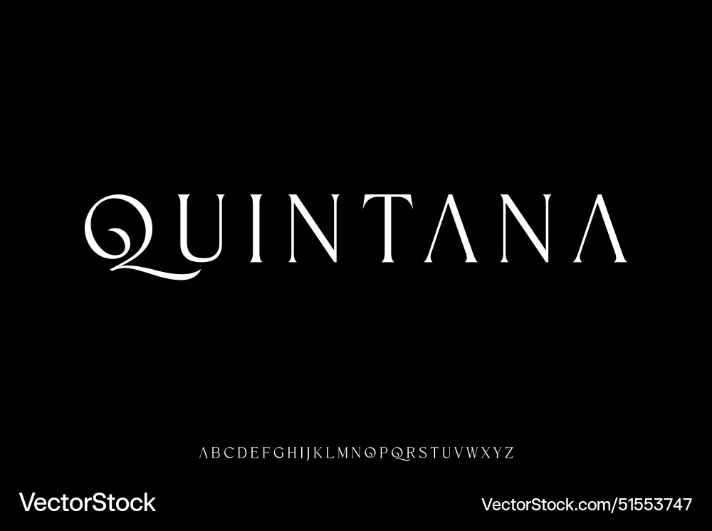 Modern elegant sharp serif alphabet display font Modern elegant sharp serif alphabet display font vector image