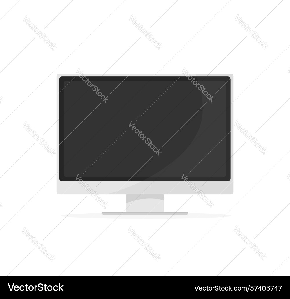 Modern flat icon with computer on white background Modern flat icon with computer on white background vector image