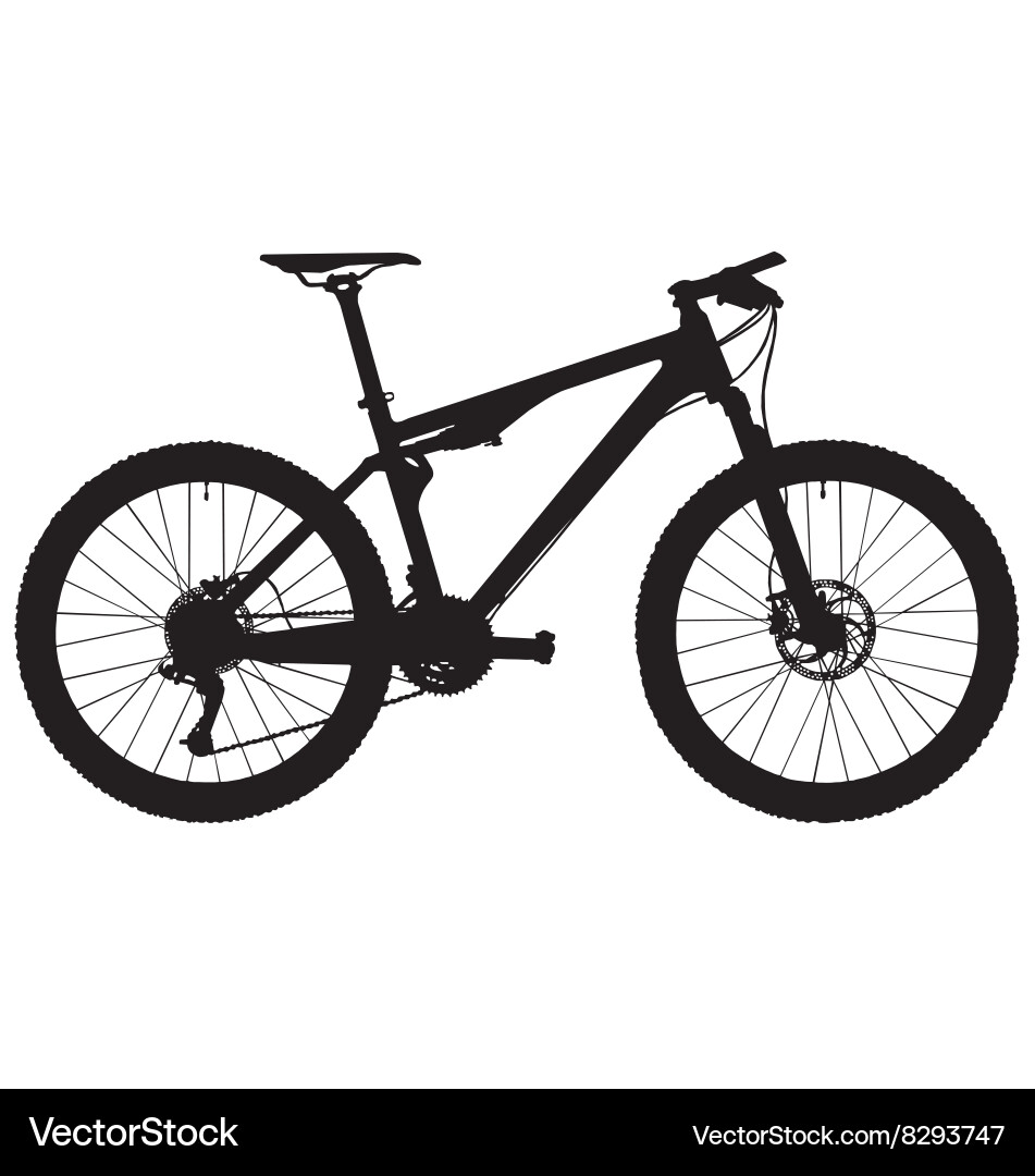 Mountain Bike Silhouette Vector Image
