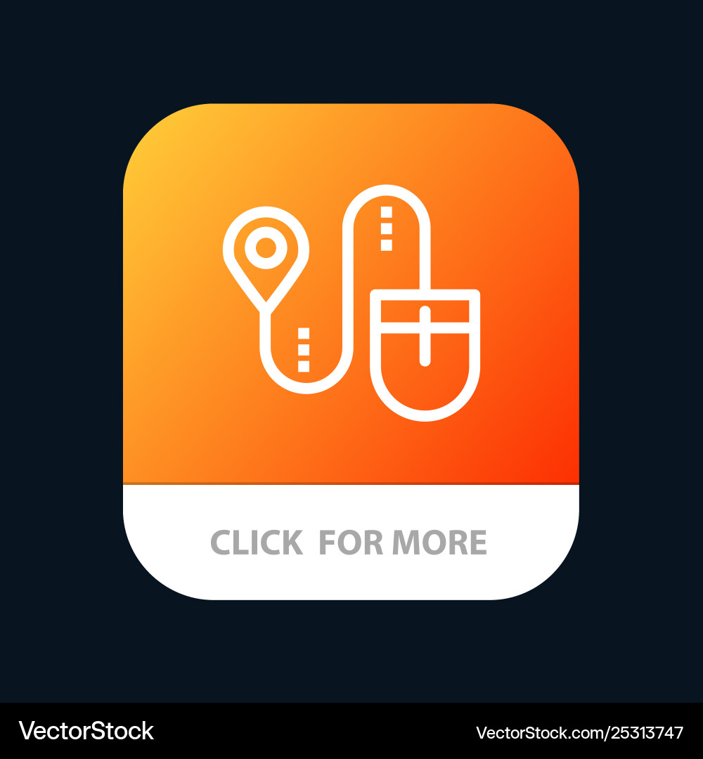 Mouse location search computer mobile app button Mouse location search computer mobile app button vector image