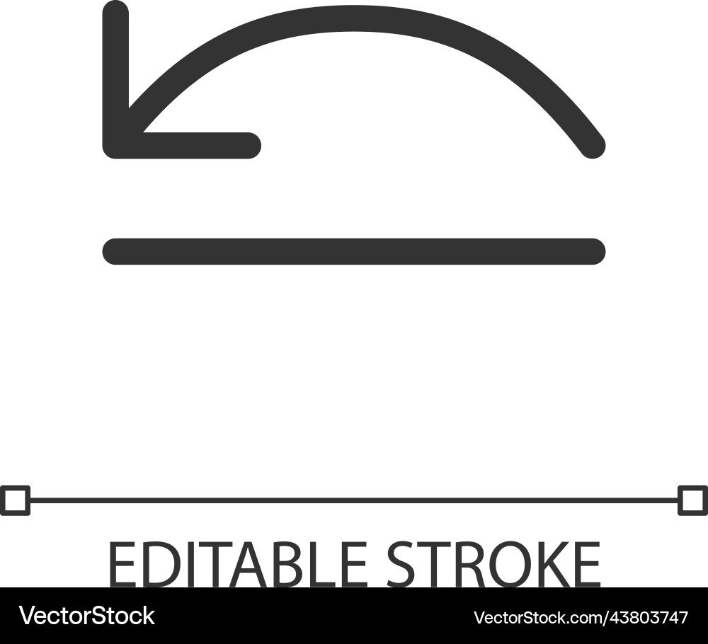 Move backward pixel perfect linear ui icon vector image