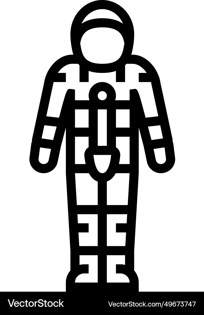 Spacesuit space exploration line icon Vector Image