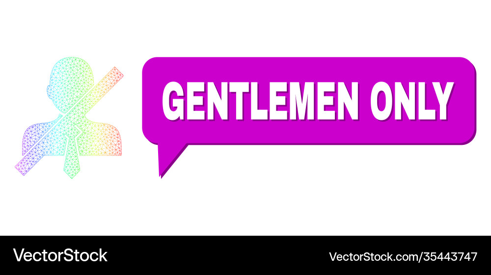 Spectral mesh gradient stop gentleman icon Spectral mesh gradient stop gentleman icon vector image