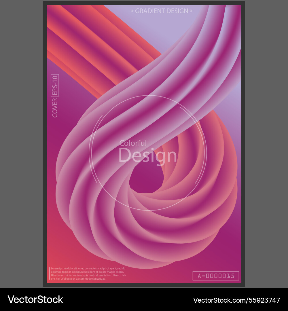 Three-dimensional 3d gradient line designa vector image