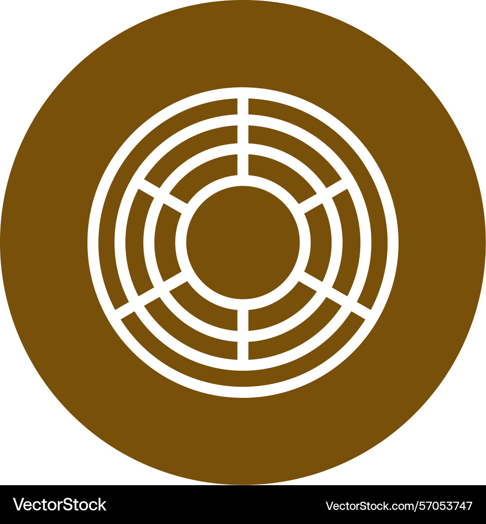 Trivet line circle style icon design Vector Image