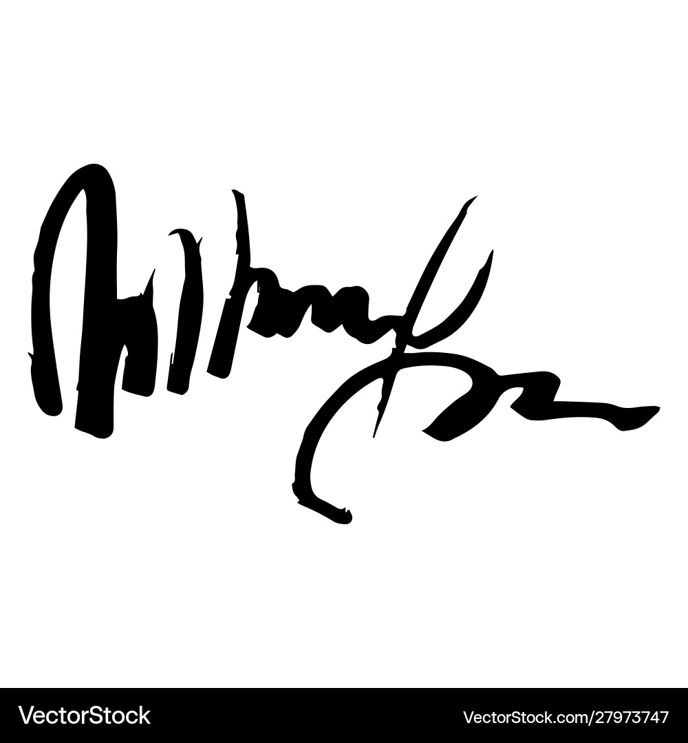 Unreadable handwriting font signature text Unreadable handwriting font signature text vector image