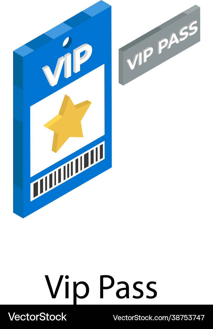 Vip pass Royalty Free Vector Image - VectorStock