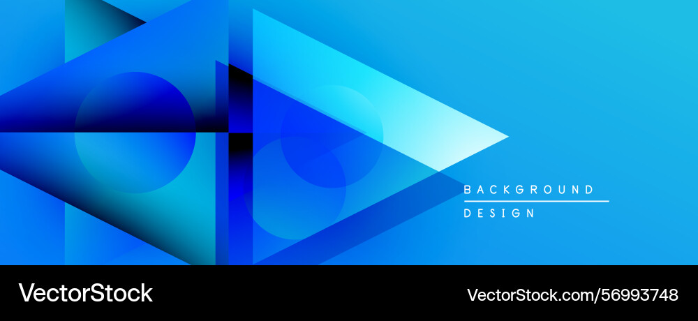 Abstract blue shapes overlap creating dynamic Abstract blue shapes overlap creating dynamic Vector Image