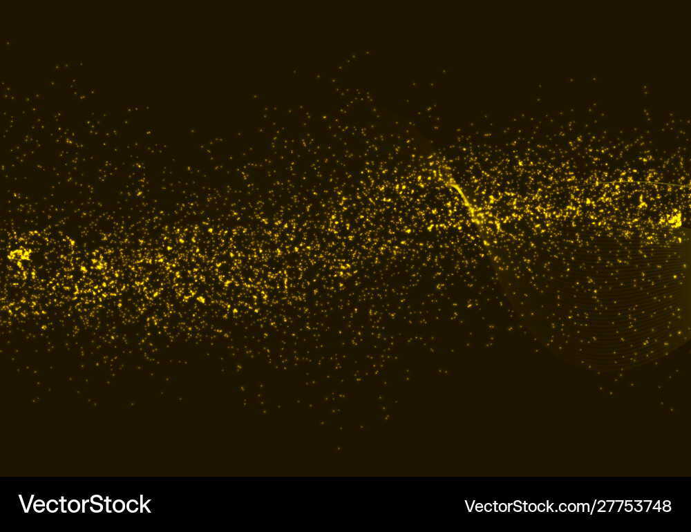 Abstract shiny color gold wave design element Vector Image