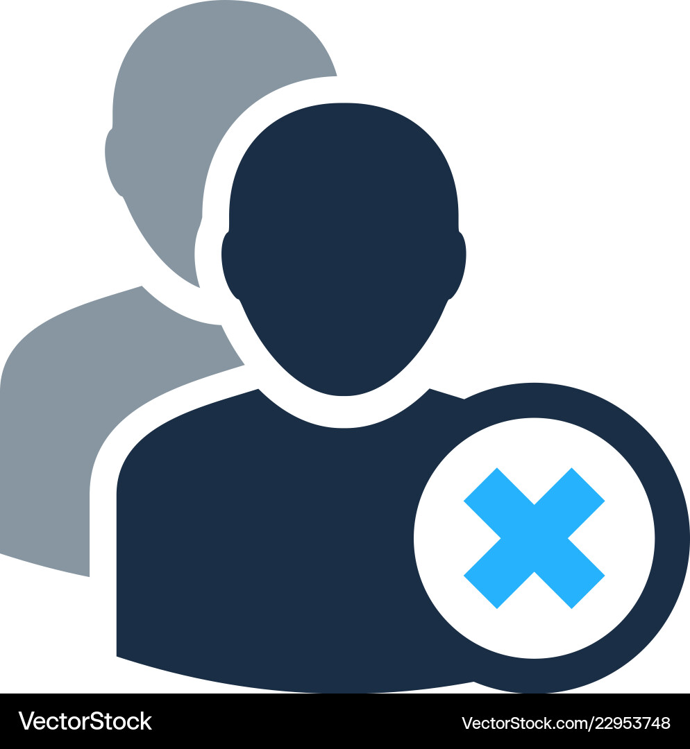 Block User Icon – User Restriction Vector Image