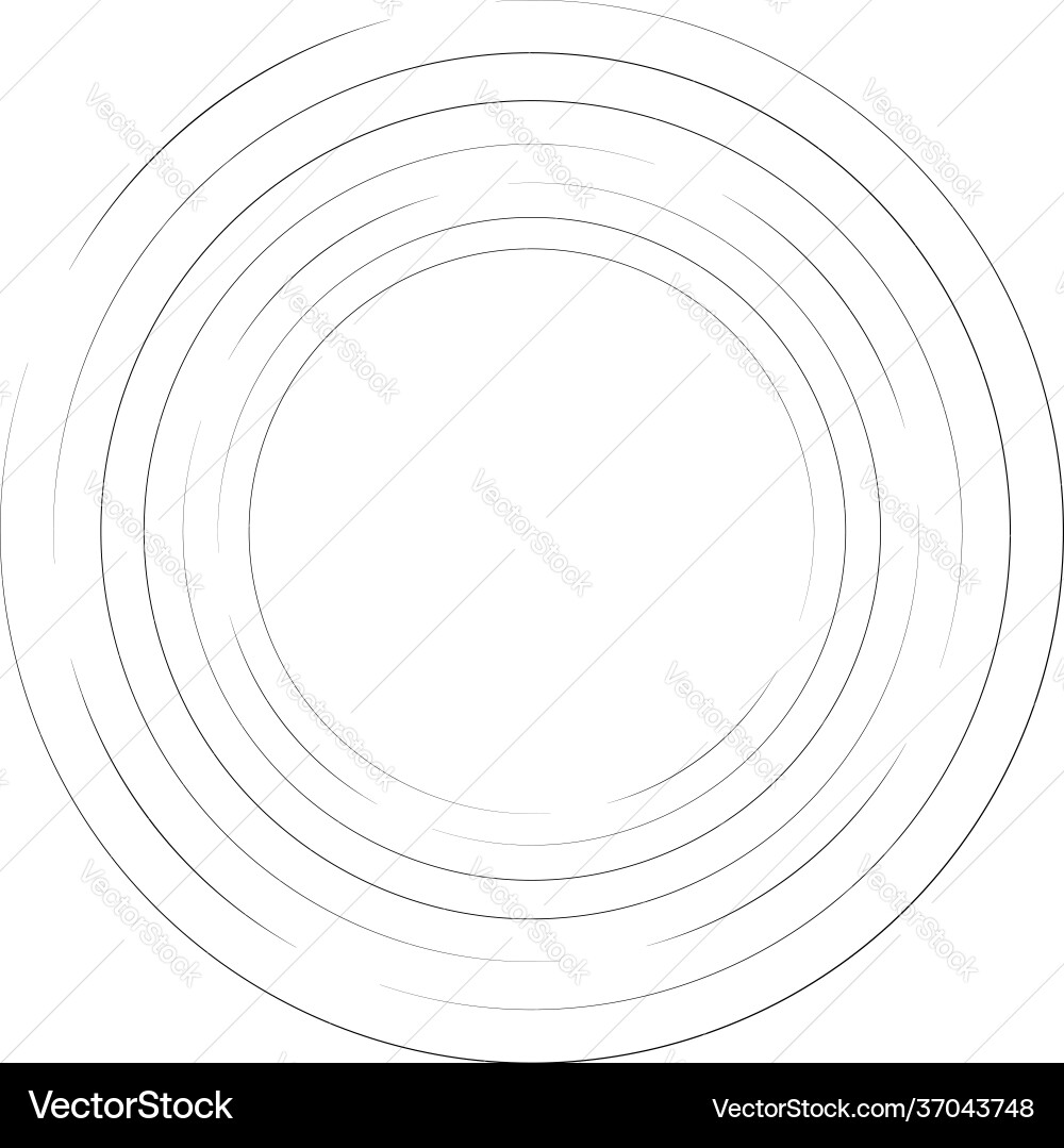 Cyclical circle helix volute element concentric Vector Image