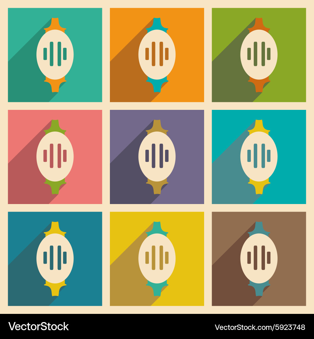 Flat with shadow concept and mobile application vector image