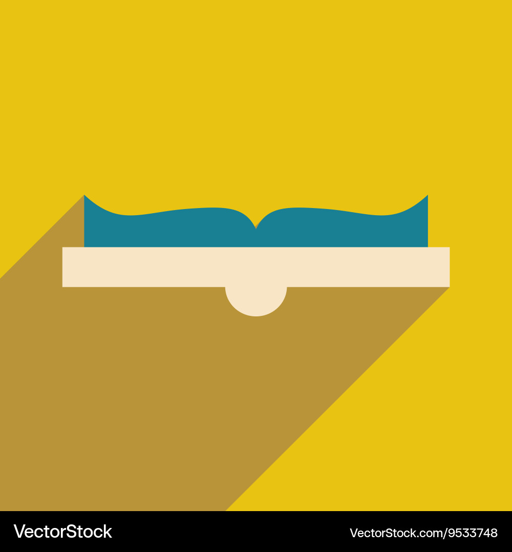 Flat with shadow icon and mobile application open vector image
