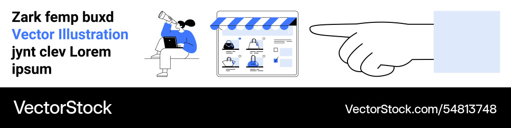 Hand pointing towards smartphone app interface Vector Image