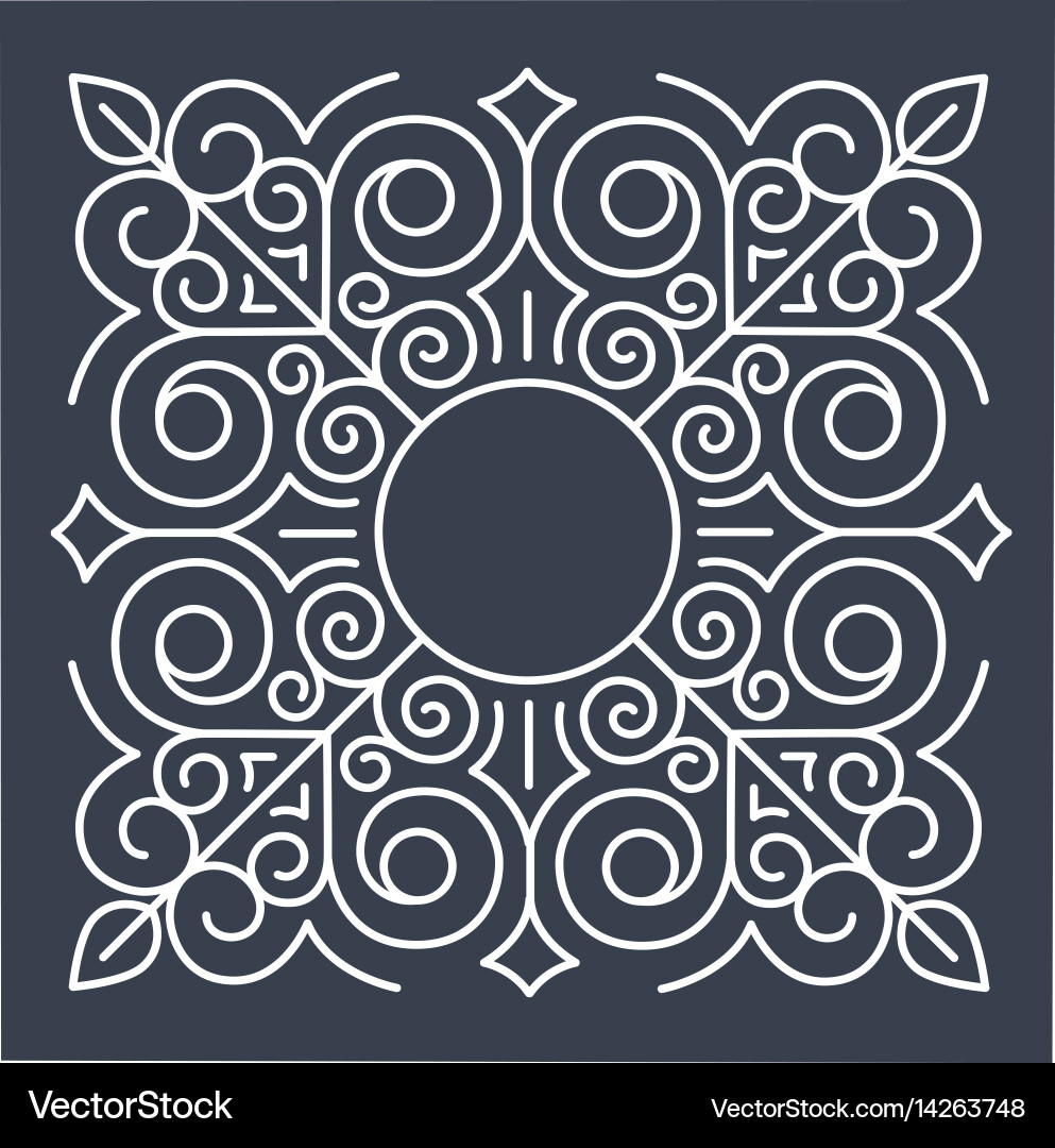 Linear frames design template vector image